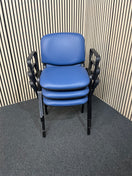 Switch NEW Taurus Blue framed stacking meeting chair with blue vinyl seat and back. PRICE INC VAT. 2 image