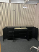 Switch Black low sideboard with three storage doors, good condition. 44030 3 image