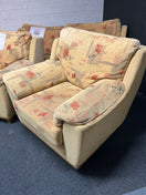 Switch 3+1+1 mustard fabric, mixed pattern sofa suite in excellent condition  1225 2 image