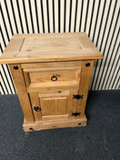 Switch Mexican pine 1 door 1 drawer bedside locker 2325 2 image