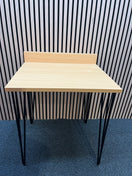 Switch Beech laminate laptop study desk (W 60 x D 70 cm) with metal legs 3 image