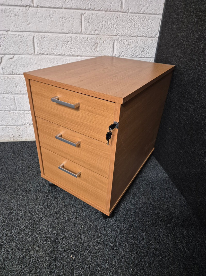 2 or 3 drawer wooden mobile pedestal