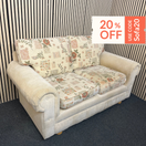 Cream pattern 2 seater sofa   44329