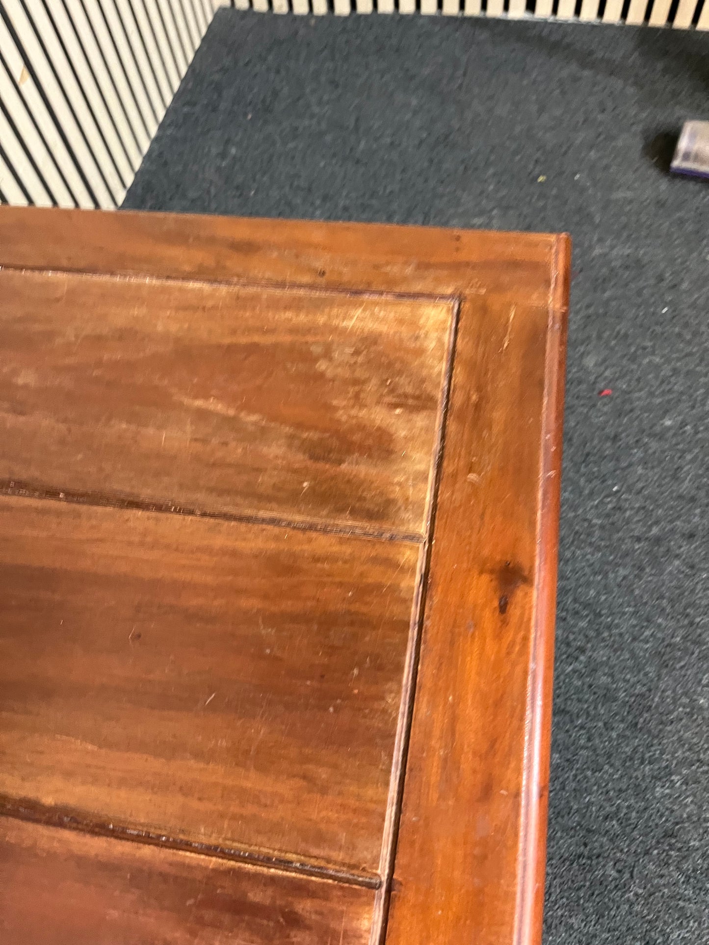 Solid teak large low rectangular coffee table with drawer (H 45 x W 110 x D 60 cm) 3126