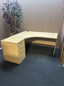 Switch 16x12 left hand radial desk in Maple 2 image
