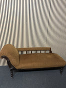 Switch Brown fabric antique chaise lounge, solid wood frame 2325 2 image
