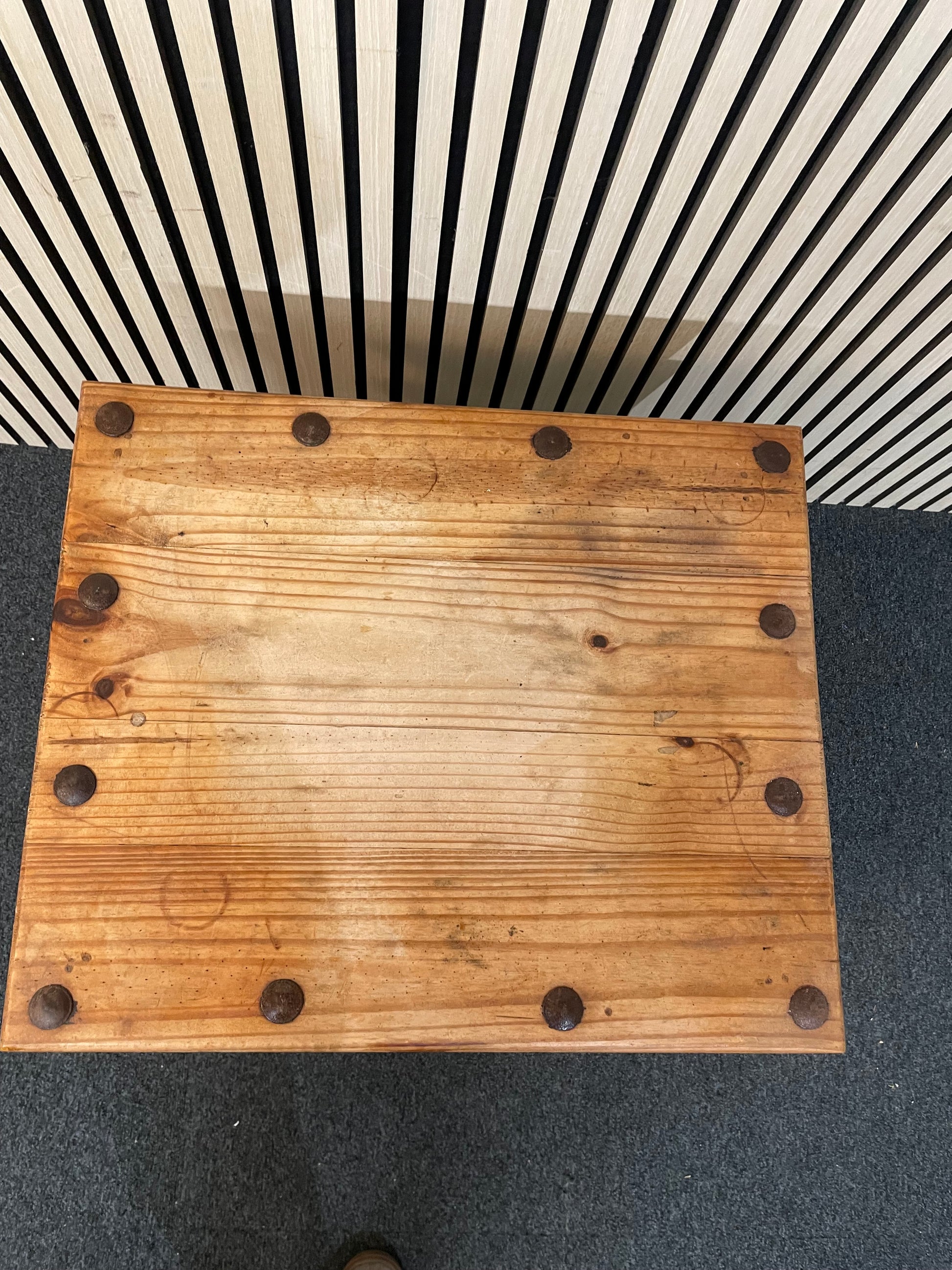 Mexican pine low lamp table (H 60 x W 60 x D 50 cm) 4225