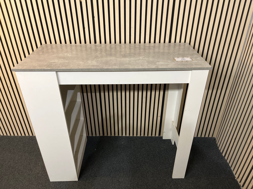 Tall white laminate breakfast bar (H 104 x W 116 x D 50 cm) 43756