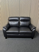 Two seater dark brown sofa (Width 147, depth 84 cm)  44617