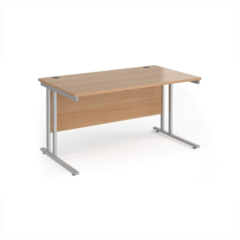 Ex Demo 1400x800 beech straight cantilever desk. Qty of 3no. in stock. Sold flat packed
