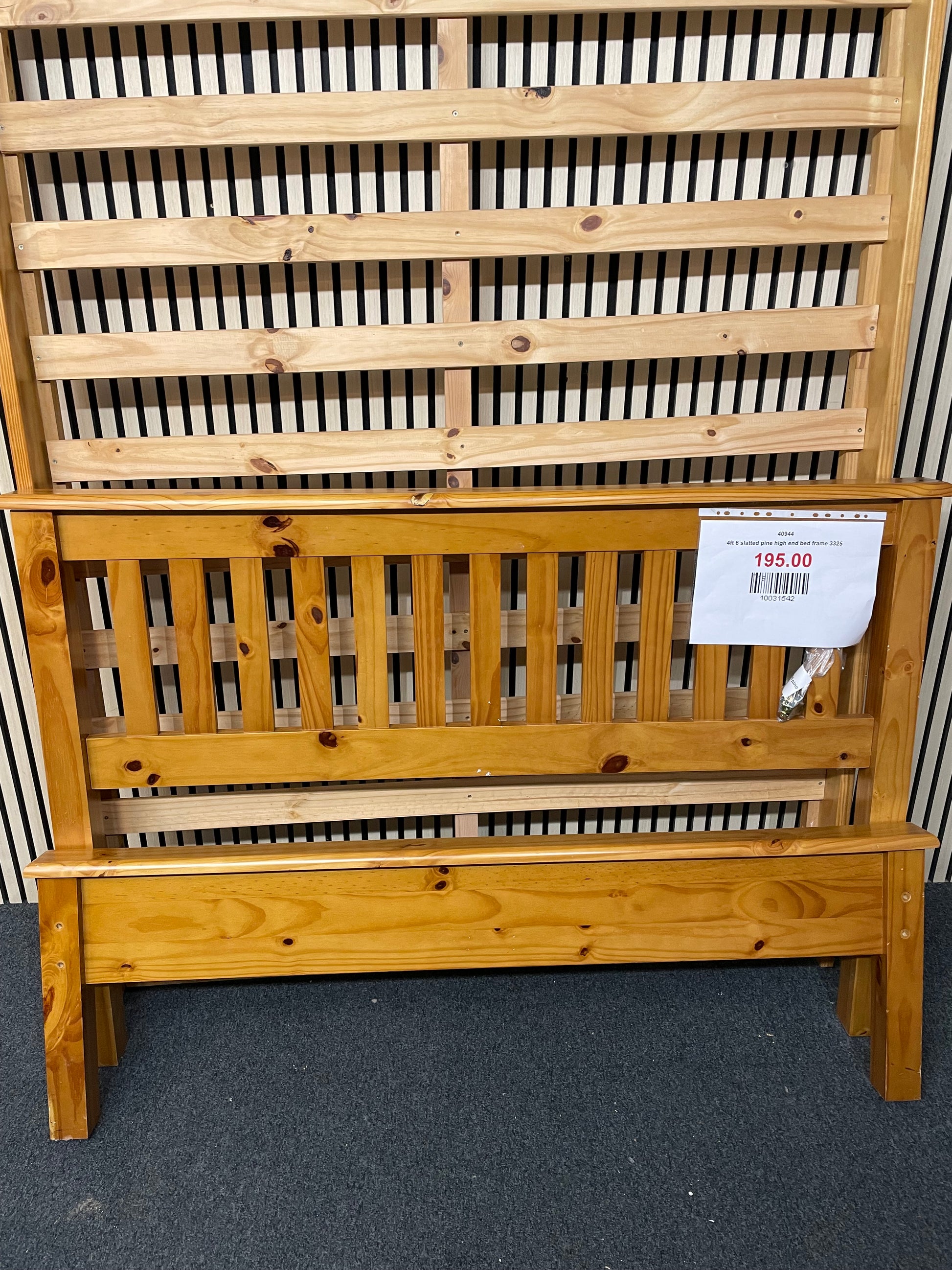4ft 6 slatted pine high end bed frame 3325