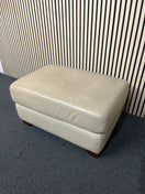 Switch Cream leatherette square footstool 3325 2 image