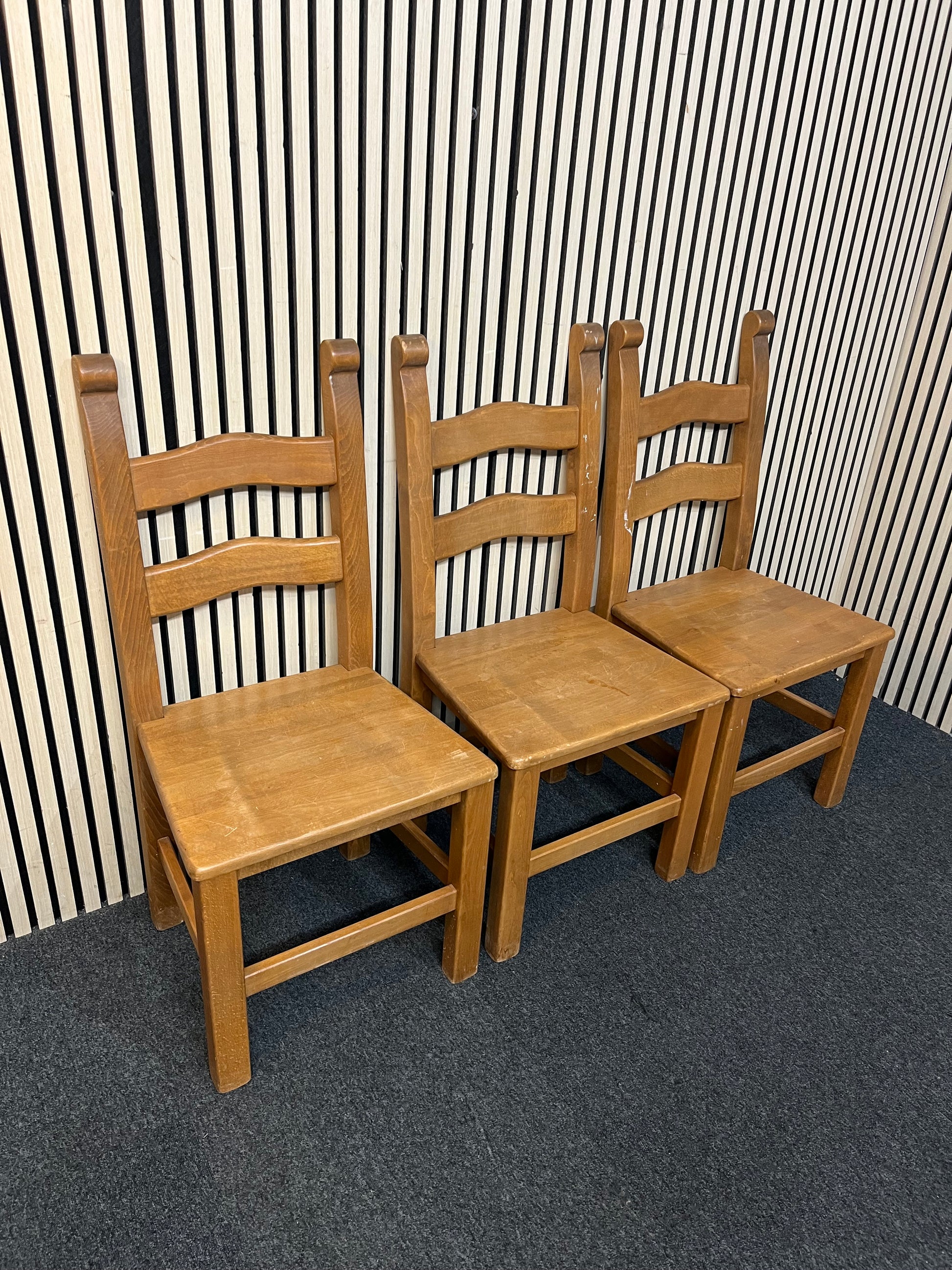 Solid oak high back dining chair (SET OF 3)  44198