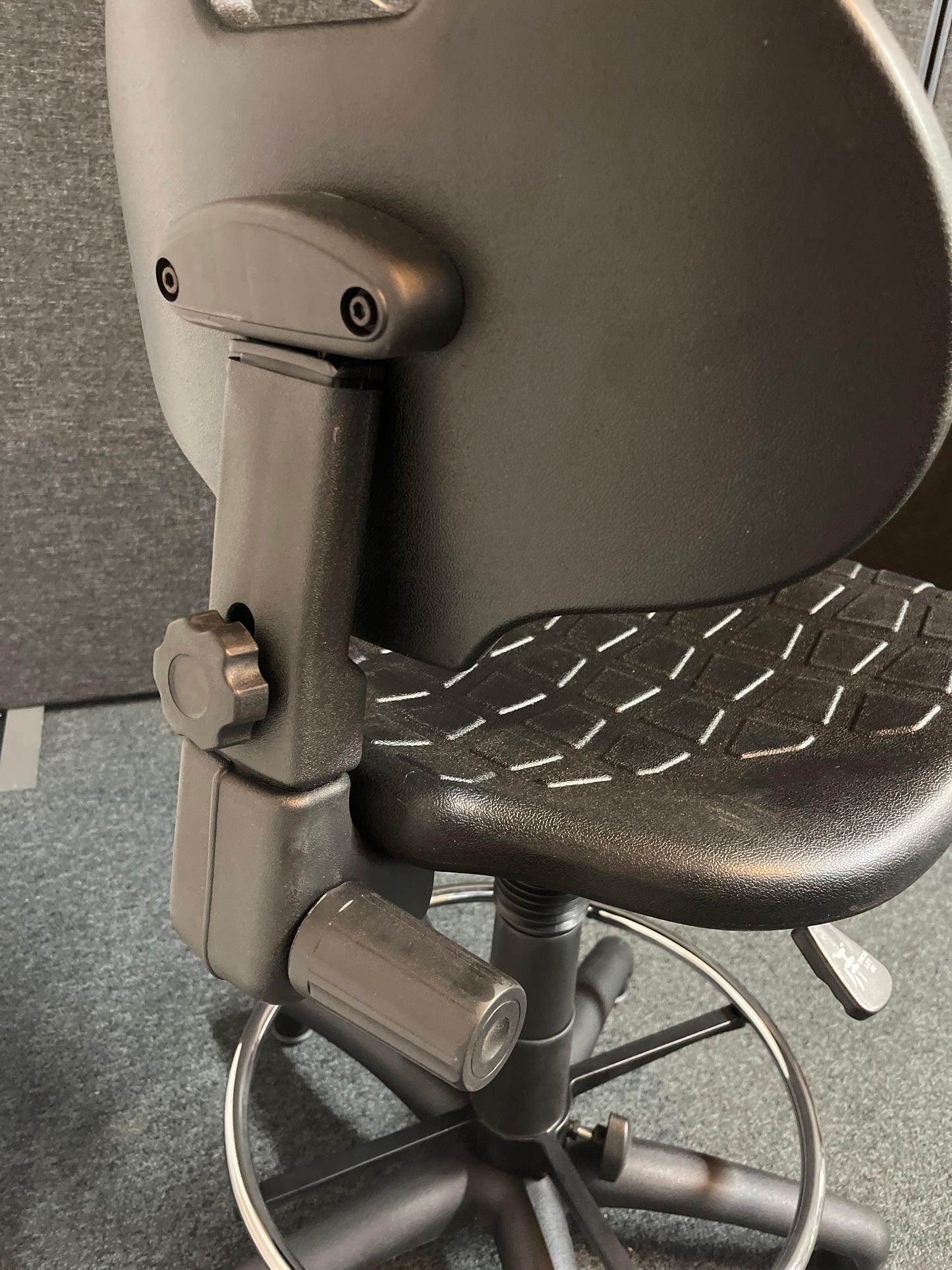 Prema polyurethane industrial operator chair with contoured back support - black