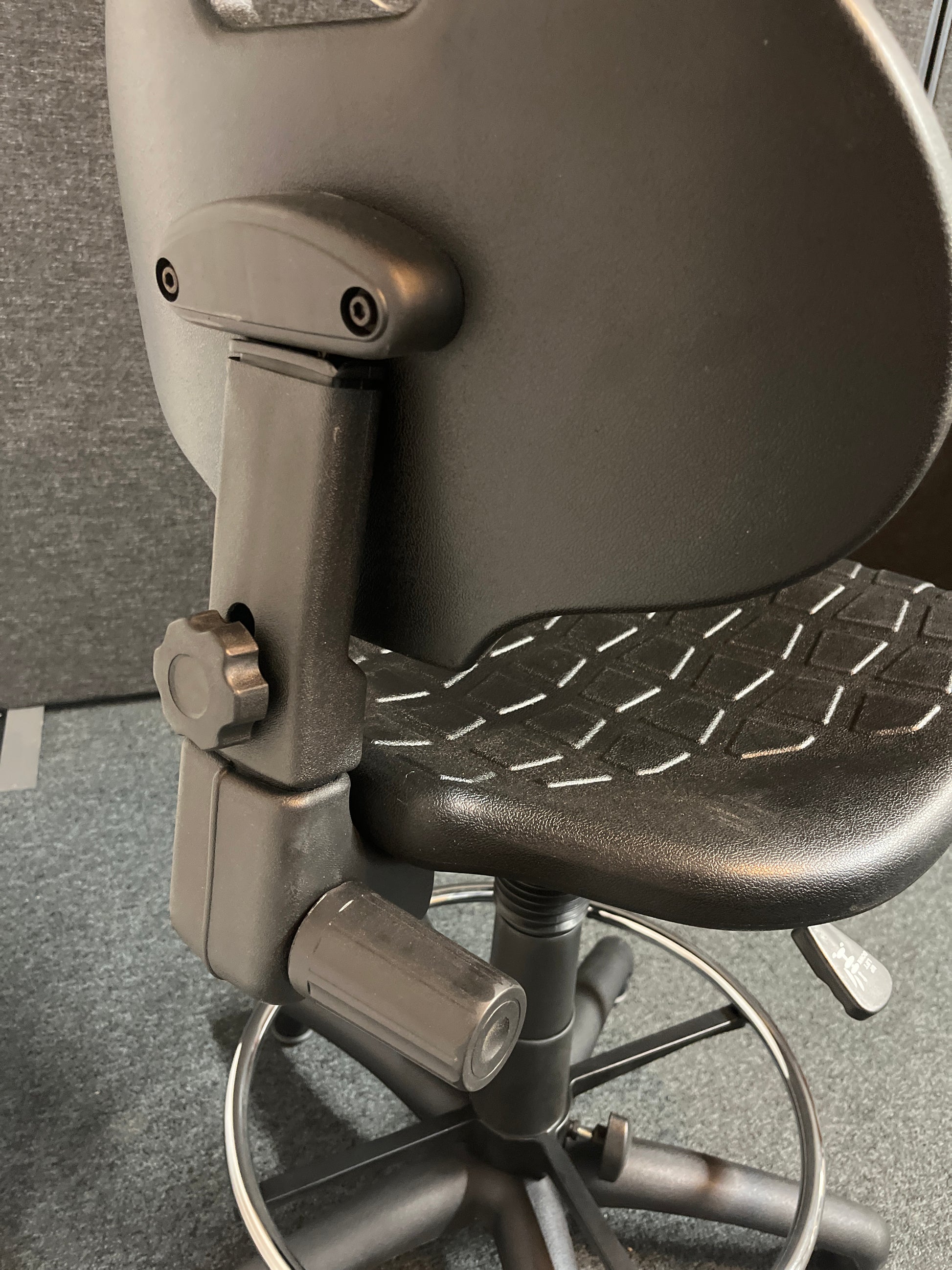 Prema polyurethane industrial operator chair with contoured back support - black