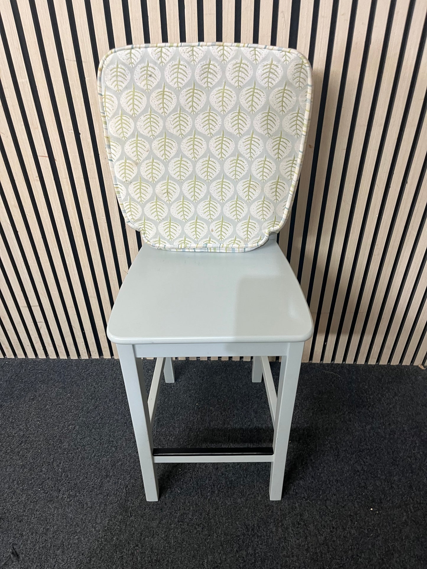 Solid wood grey breakfast bar stool (Seat height 64 cm)  44204