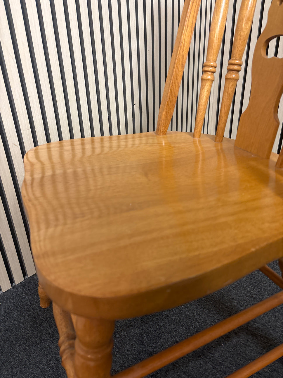 Solid rubberwood high back kitchen chair 2325