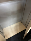 Tall Light maple 2 door storage unit wuth doors and grey carcass. 200Hx100Wx50D  J3916