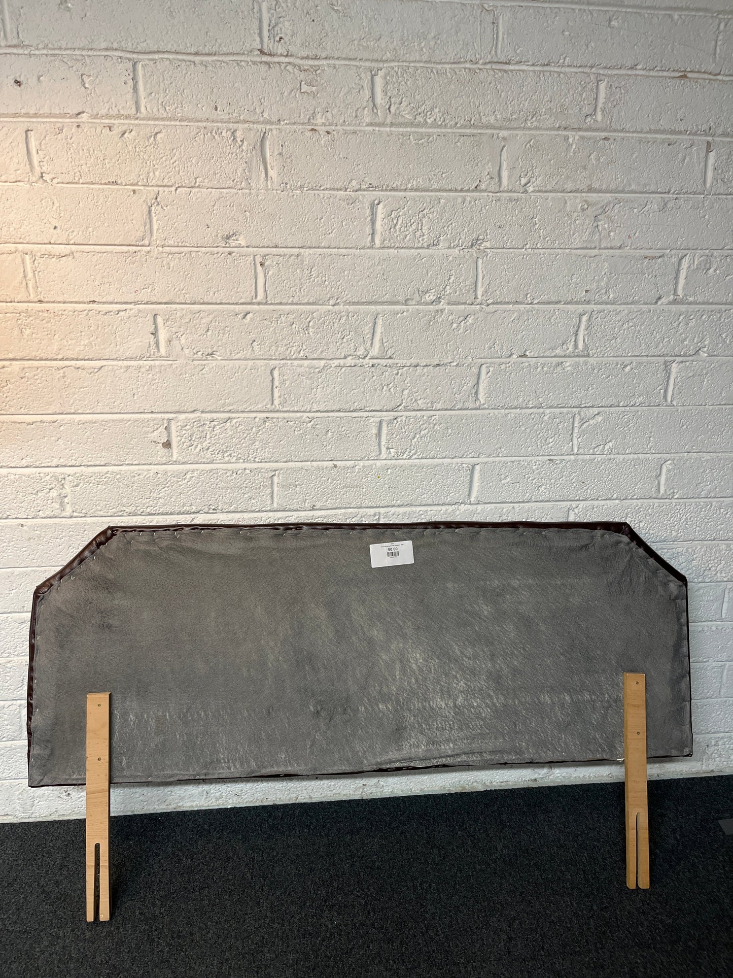 5ft brown pu leatherette headboard  2225