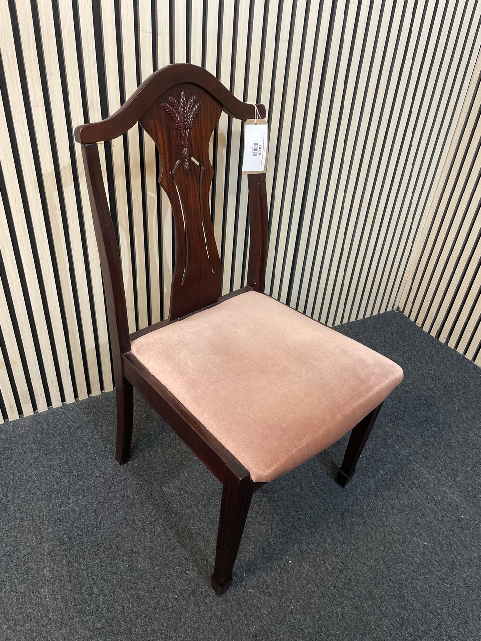 Rossmore mahogany dining chair with fabric seat 3325