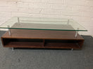 Switch Modern dark wood laminate coffee table with glass top  1325 2 image
