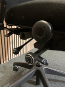 Switch Black fabric fully ortho swivel chair with adjustable arms and high back in black fabric 3 image