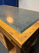 Switch Solid pine,  green granite top kitchen island unit with drawers and shelves (H 91 x W 135 x D 62 cm) 2225 3 image