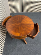 Mahogany circular 2-drawer lamptable, height 62 cm, diameter 55 cm  44683