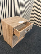 Switch 1 door grey oak laminate bedside locker  2425 3 image