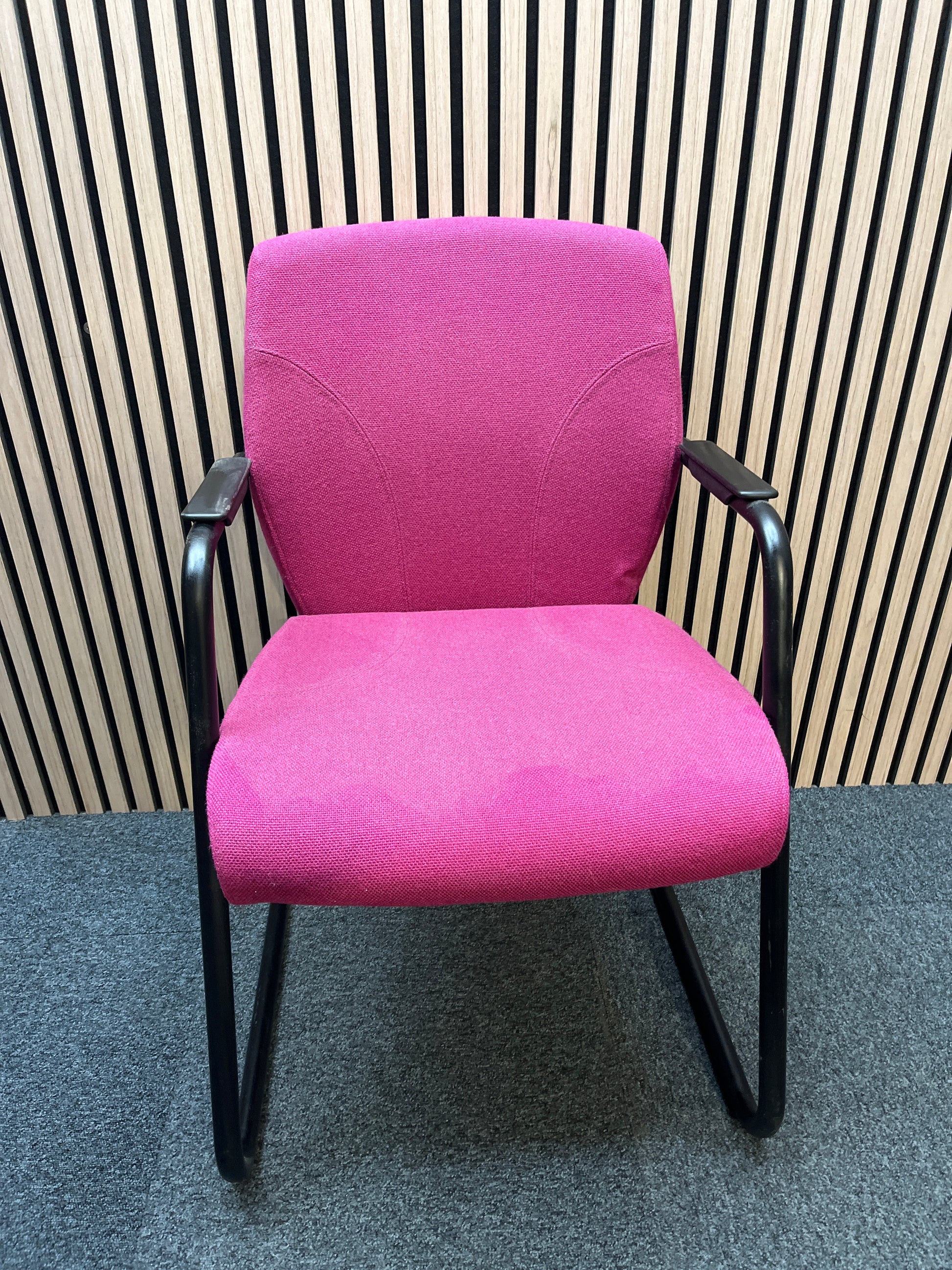 Wine fabric cantilever framed boardroom chair