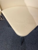 Cream leatherette curved dining chair (set of 4)
44616