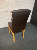 Switch Brown leatherette dining chair with oak frame  3225 3 image