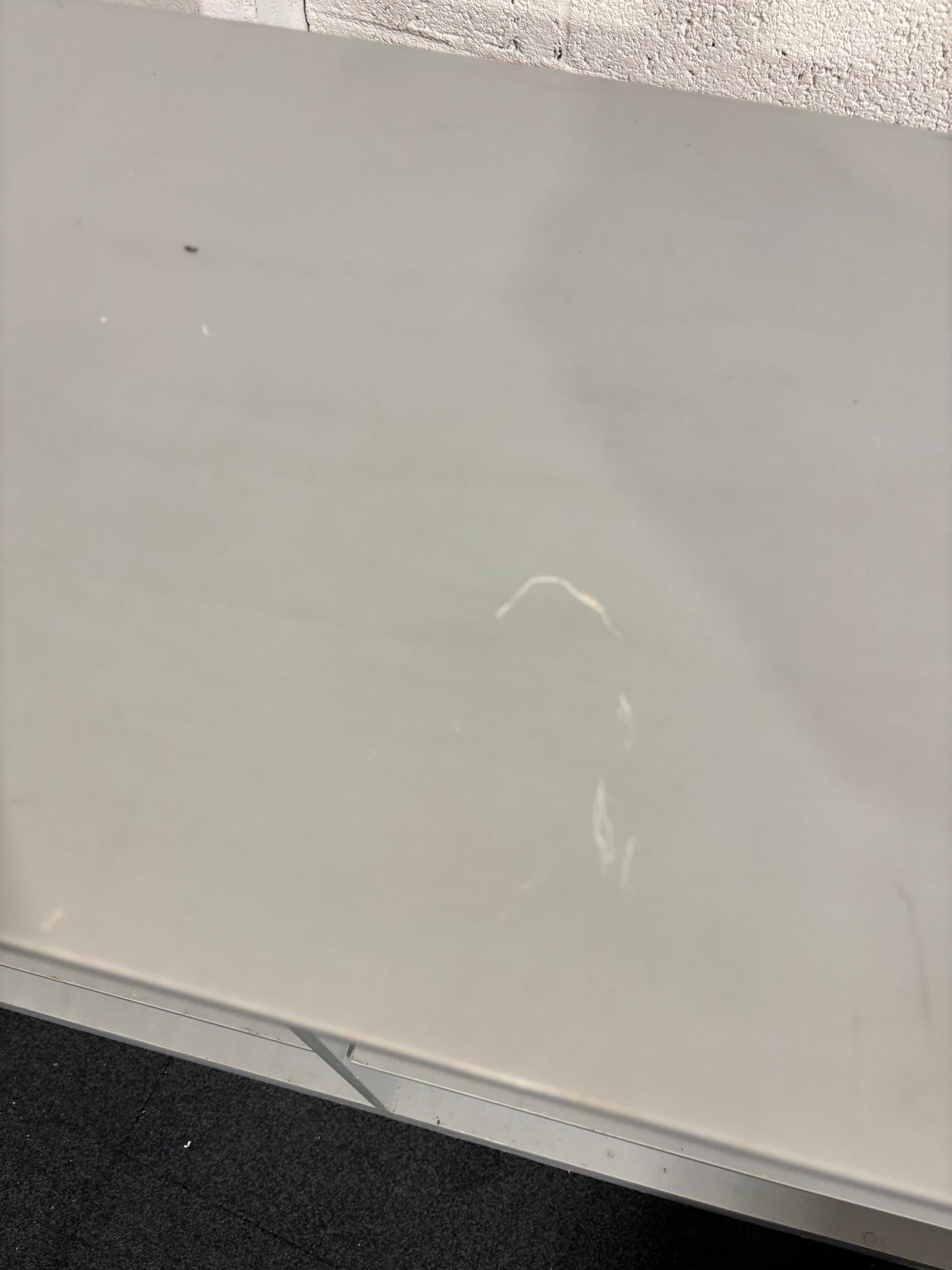 Grey mdf long low  4 section bookcase with adjustable shelves 93Hx148Lx35.5D