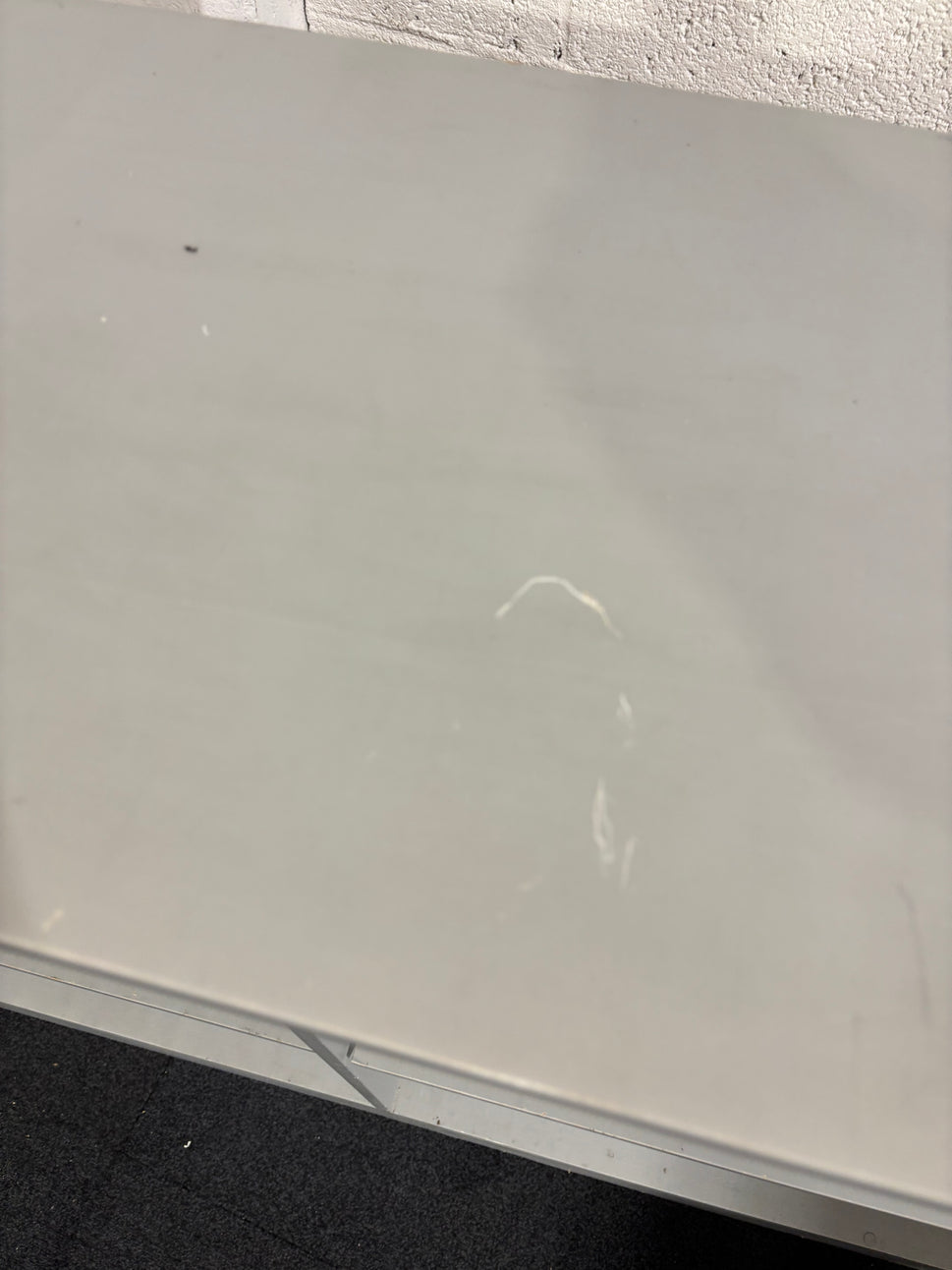 Grey mdf long low  4 section bookcase with adjustable shelves 93Hx148Lx35.5D