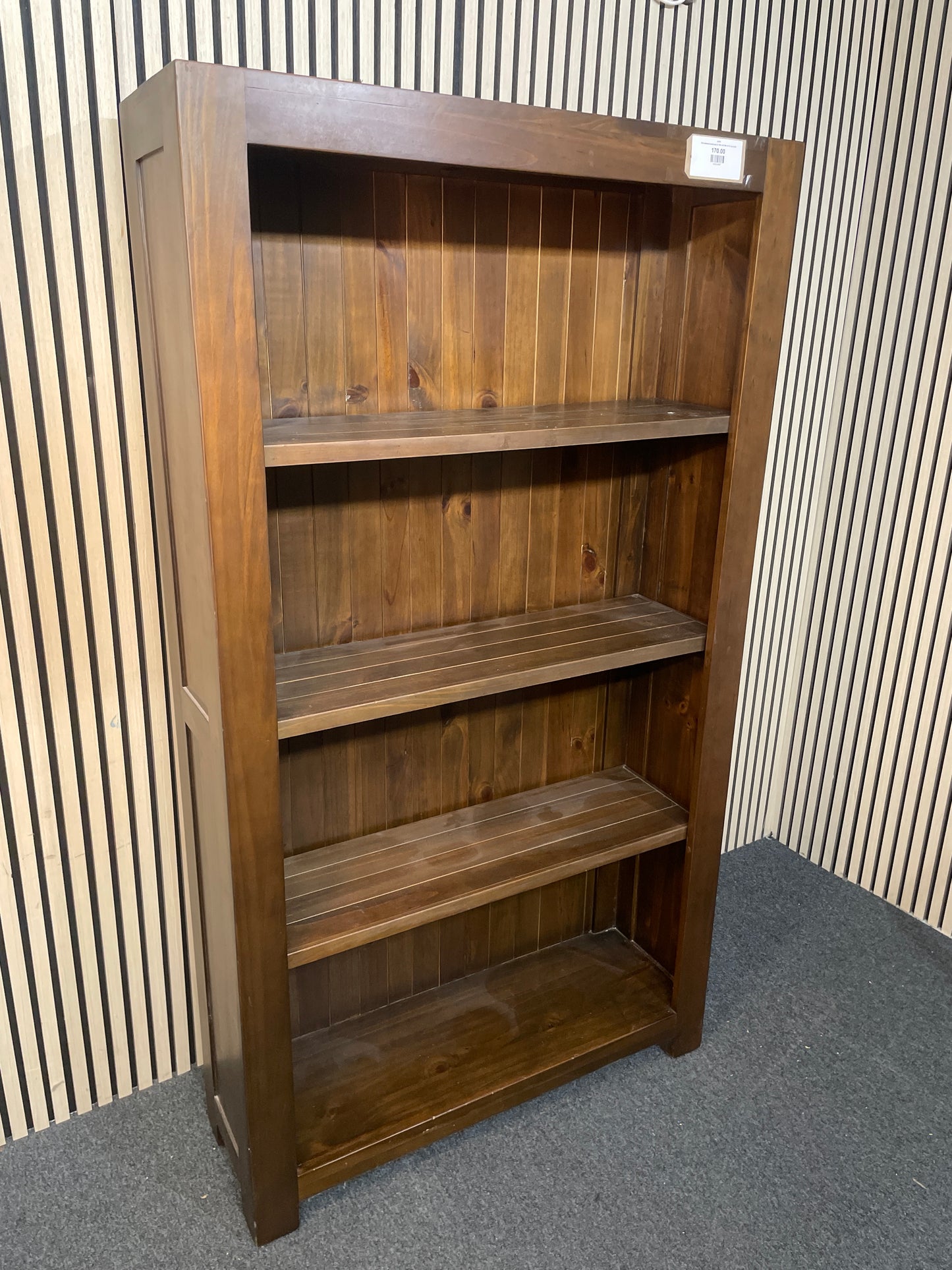 Tall darkwood bookcase (H 180 x W 100 x D 31 cm) 2425
