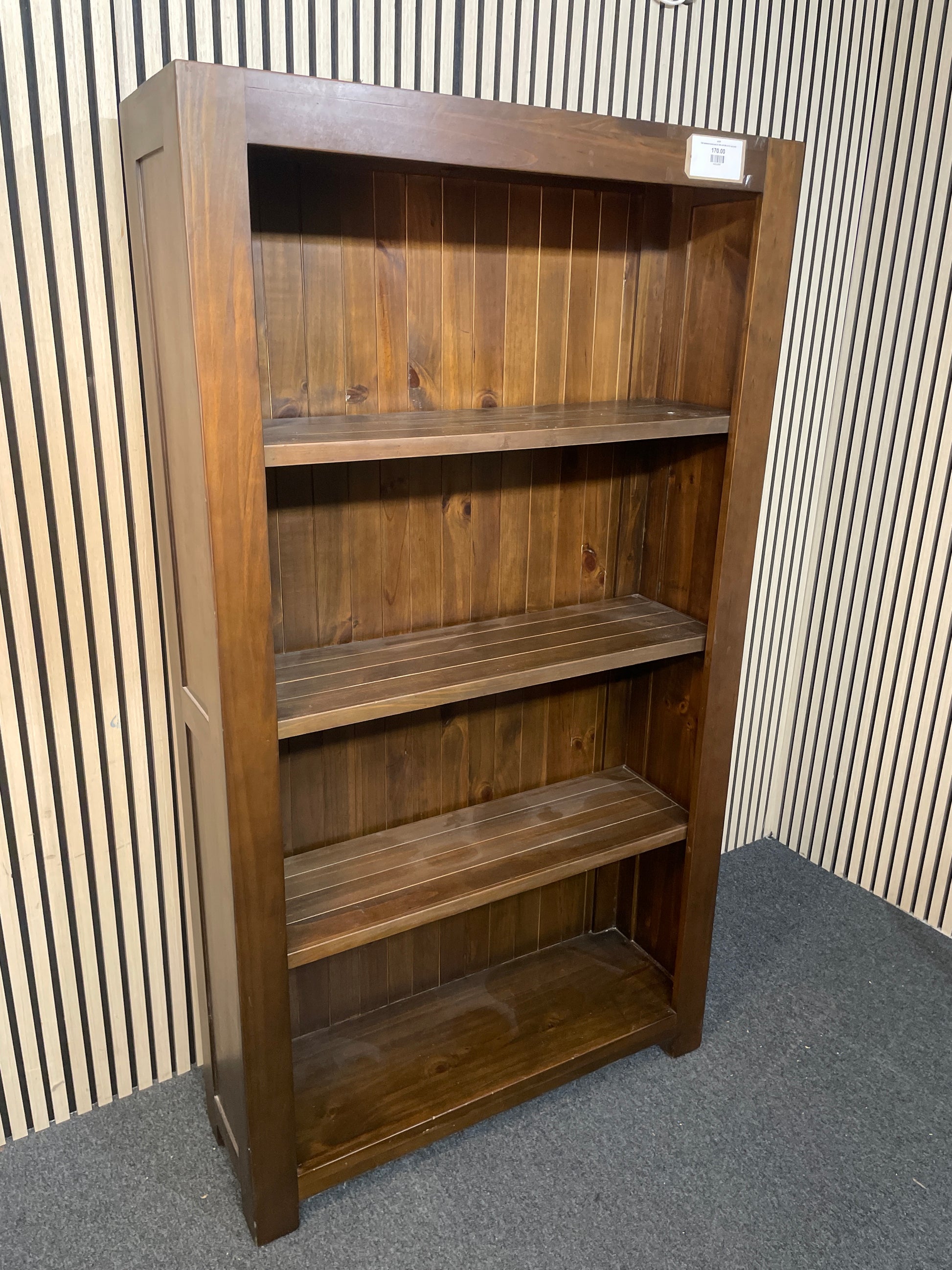 Tall darkwood bookcase (H 180 x W 100 x D 31 cm) 2425