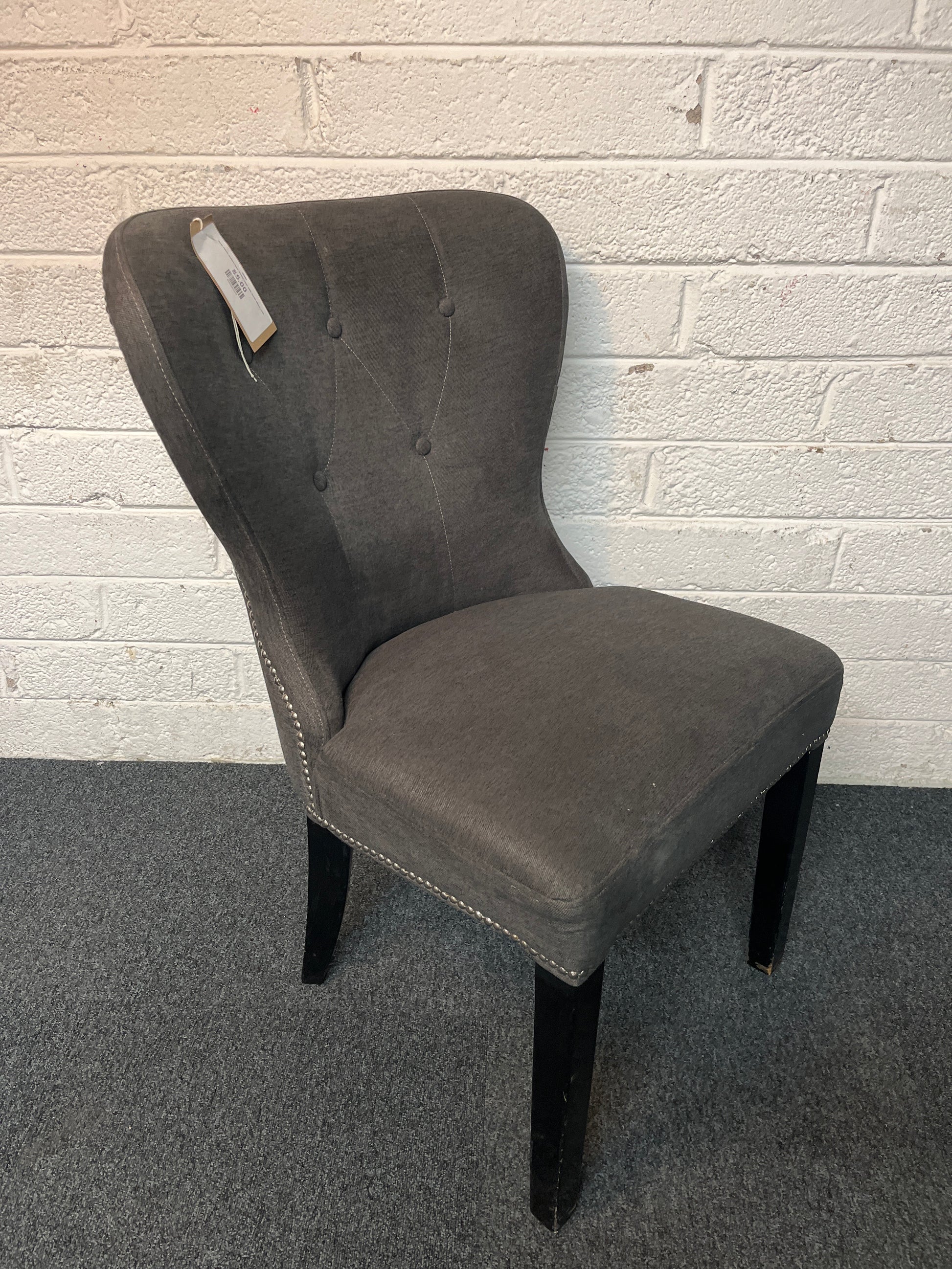 GREY BUTTON BACK DINING CHAIR BUNDLE (x4) – CJM Furniture