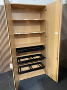 Switch Tall beech 2 door bookcase with shelves- 225cm H x 99 cm W x 45 cm D  3425 3 image