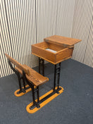 Switch Vintage Single-seater school desk with integrated bench  44251 2 image
