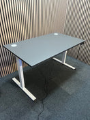 Switch Ex Demo 1400Lx800D Anthracite desk top with white height adjustable dual motor electric frame. Price inc VAT 2 image