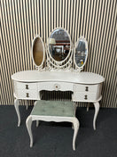 Switch Ornate cream dressing table with matching mirror and stool (H 140 x W 132 x D 55 cm) 2325 2 image