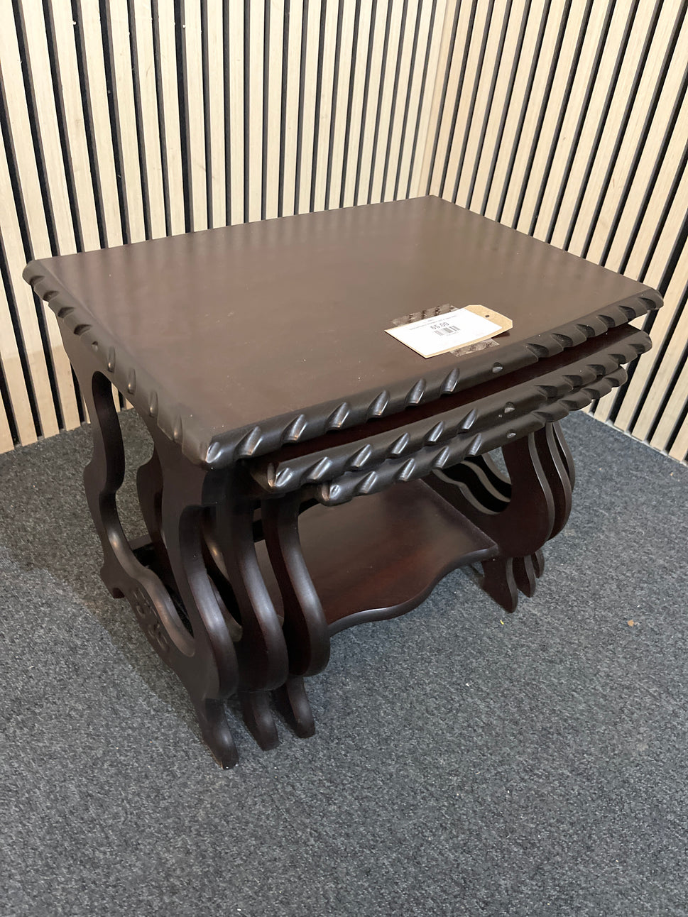 Solid mahogany rectangluar nest of tables 43671
