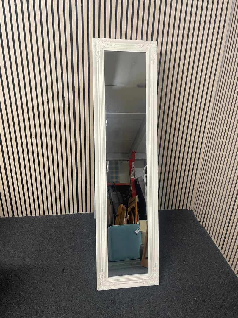 Cream free-standing portrait mirror, height 170 cm, width 44 cm x2  44718