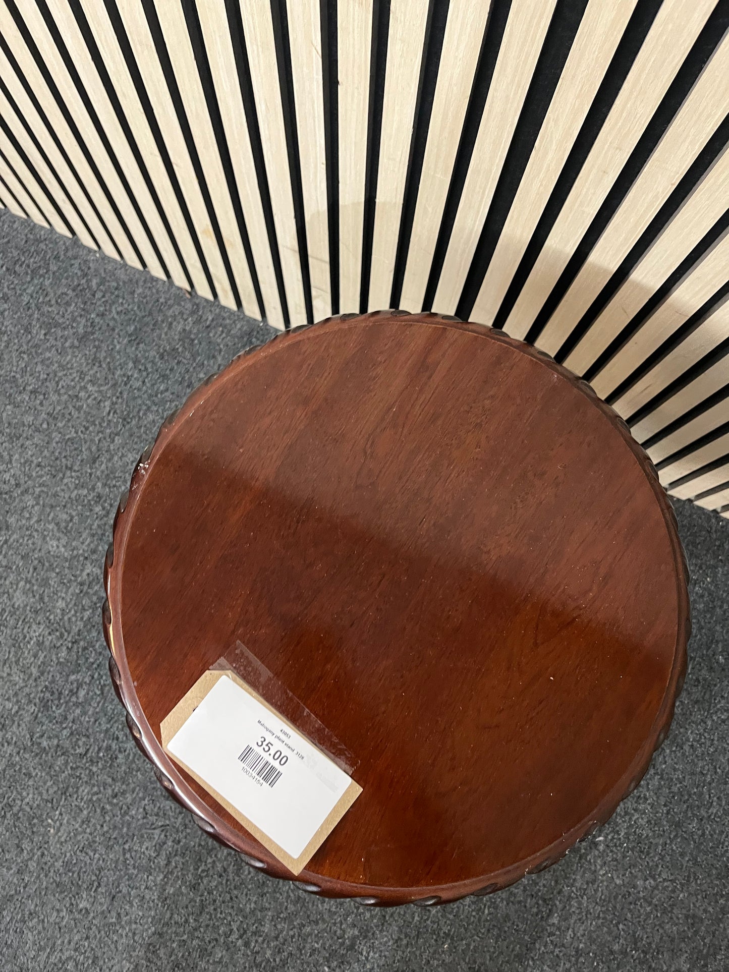 Mahogany plant stand  3126