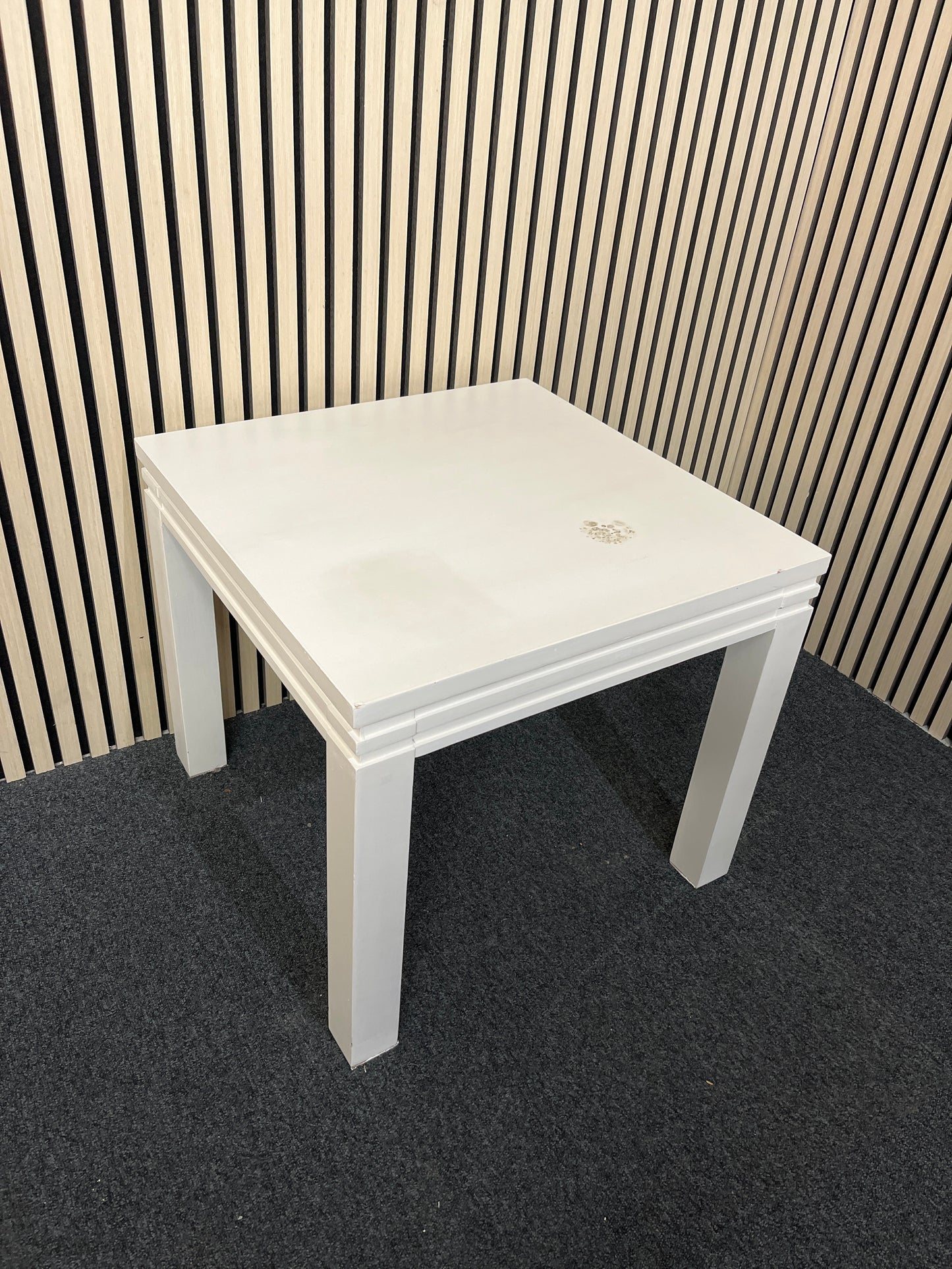 Low solid wood white painted coffee table  3325