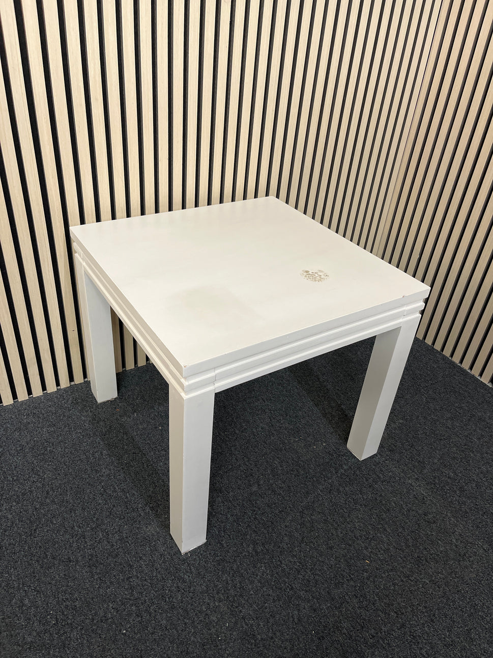 Low solid wood white painted coffee table  3325