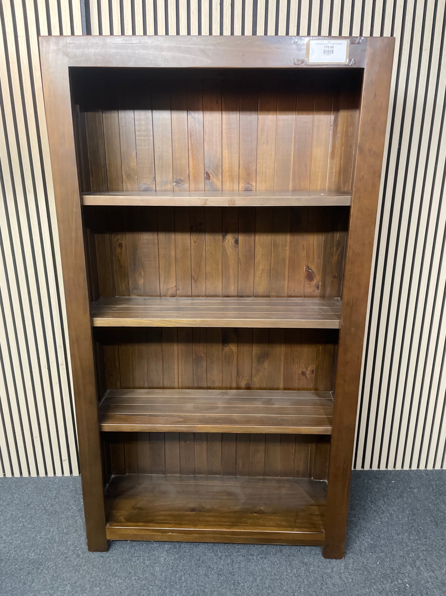 Tall darkwood bookcase (H 180 x W 100 x D 31 cm) 2425