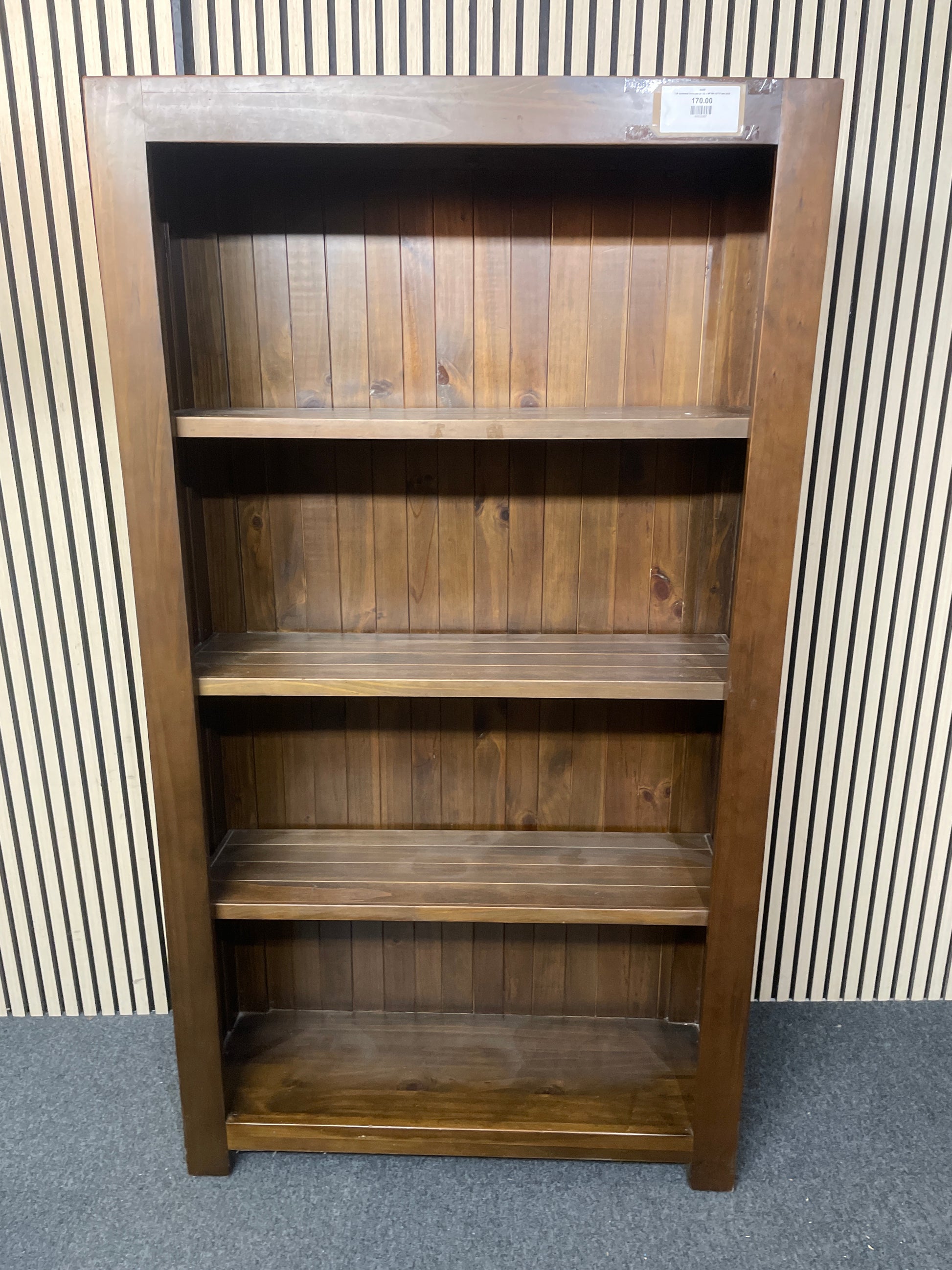 Tall darkwood bookcase (H 180 x W 100 x D 31 cm) 2425