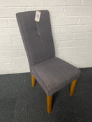Switch High button back dining chair, solid wood leg, mixed fabric  2225 2 image