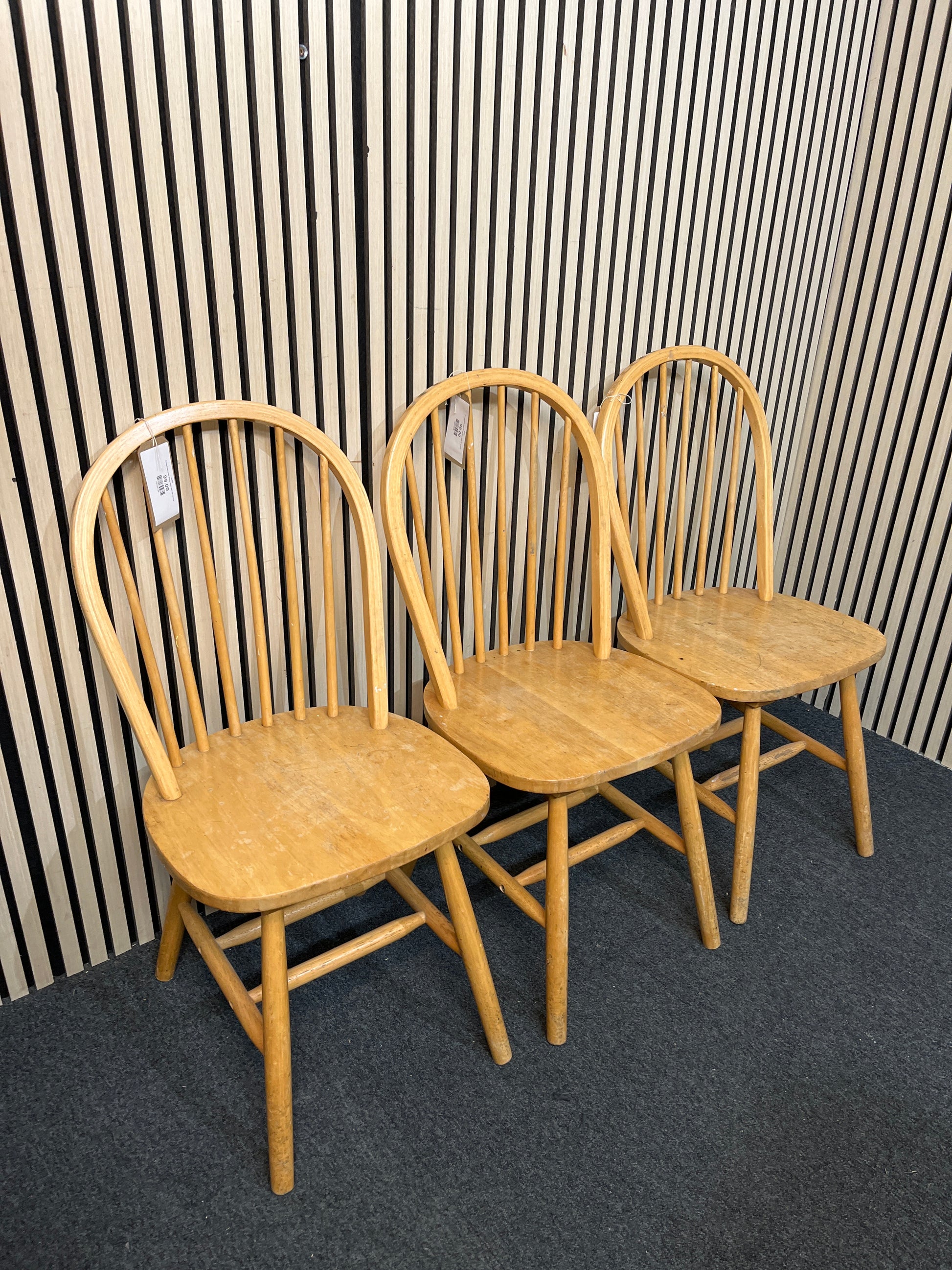 Curved back pine dining chair (SET OF 3) 3126